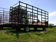 Picture of hay trailer.