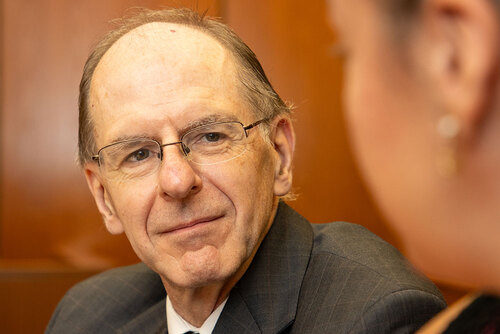 Photo of lawyer in courtroom