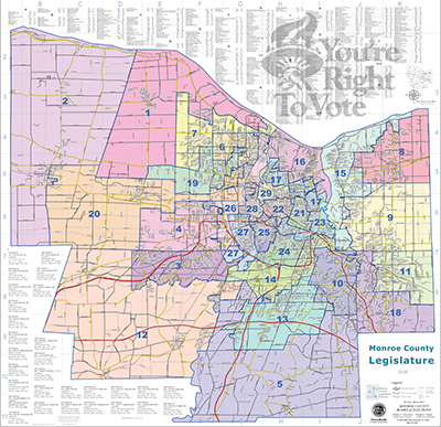 Monroe County Zip Code Map Districts | Monroe County, NY